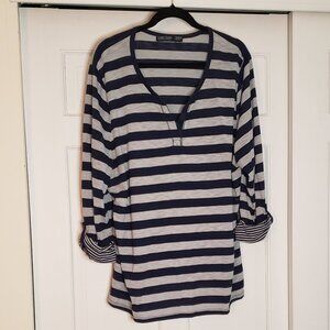 Women's 3/4 Sleeve Striped Top - Size 3X (22W-24W)